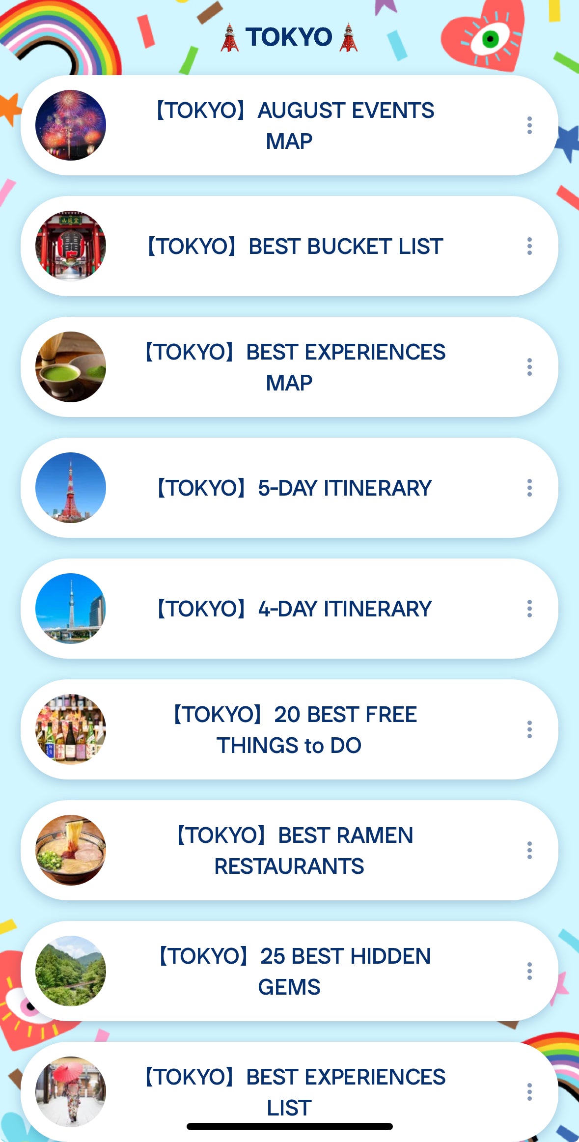 【Full】CUSTOM JAPAN ITINERARY